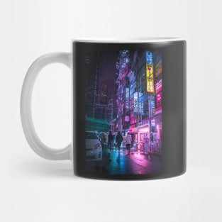 Cyberpunk Anime Aesthetic in Tokyo Japan Mug